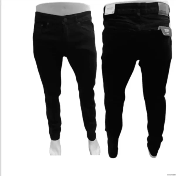 Jeans Mosaico Elasticados Hombre Slim Fit Negro Semipitillo